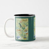 Denali Borough Map Zwei-Tone-Tasse Zweifarbige Tasse (Links)