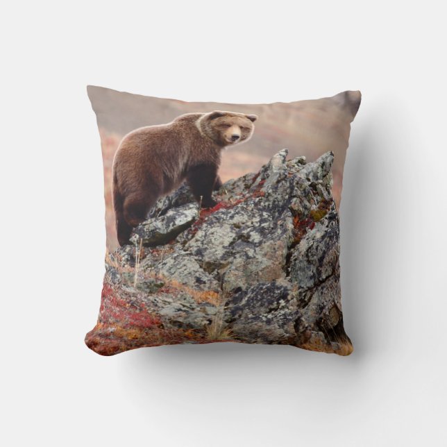 Denali Braunbär Kissen (Vorderseite)
