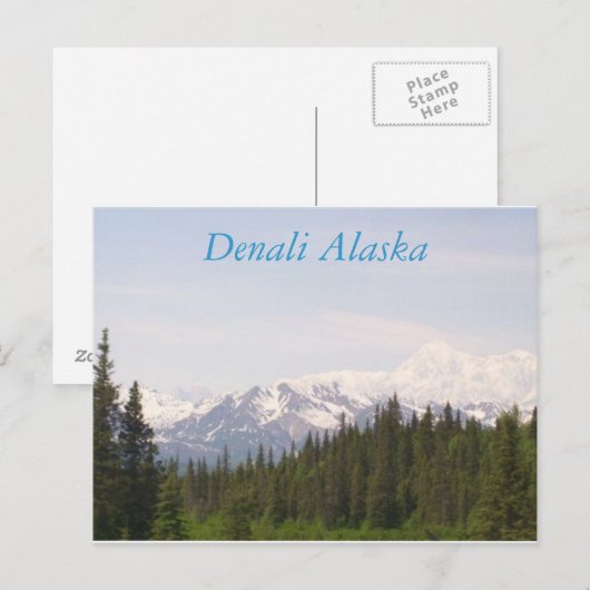 Denali, Denali Alaska Postkarte (Vorne/Hinten)