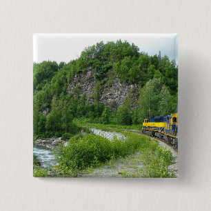 Denali Express Alaska Bahn Urlaub Fotografie Button
