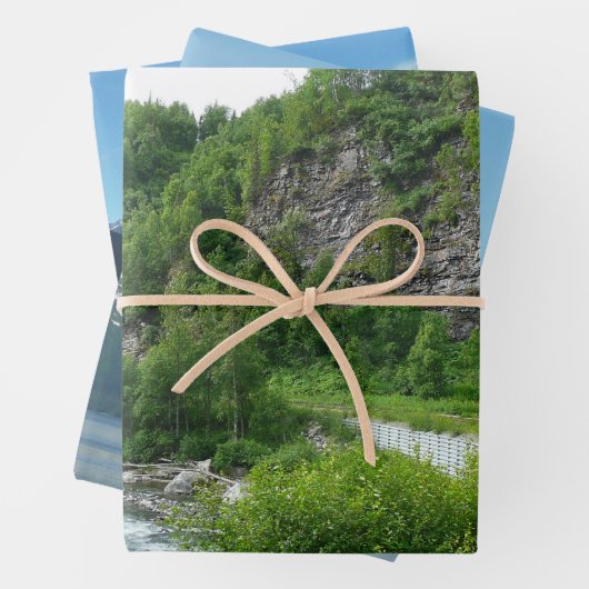 Denali Express Alaska Bahn Urlaub Fotografie Geschenkpapier Set (Beispiel)