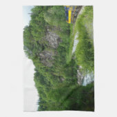 Denali Express Alaska Bahn Urlaub Fotografie Geschirrtuch (Vertikal)