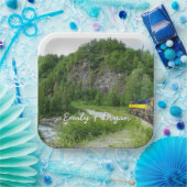 Denali Express Alaska Bahn Urlaub Fotografie Pappteller (Party)