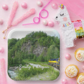 Denali Express Alaska Bahn Urlaub Fotografie Pappteller (Party)