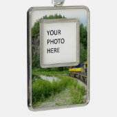Denali Express Alaska Bahn Urlaub Fotografie Rahmen-Ornament Silber (Rechts)