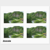 Denali Express Alaska Bahn Urlaub Fotografie Rechteckiger Aufkleber (Blatt)