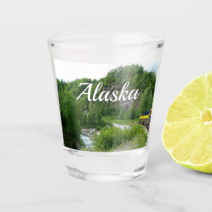 Denali Express Alaska Bahn Urlaub Fotografie Schnapsglas