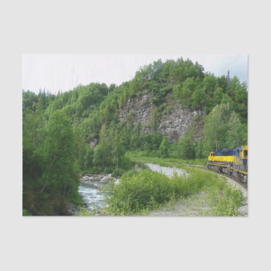 Denali Express Alaska Bahn Urlaub Fotografie Seidenpapier (Vorderseite)