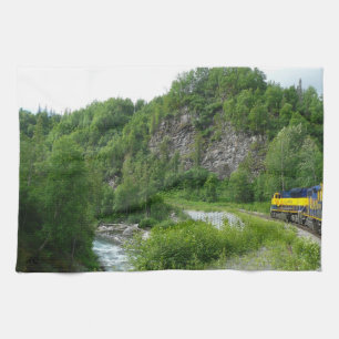 Denali Express Alaska Zug Urlaubsfotografie Geschirrtuch