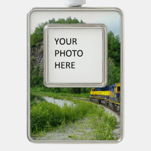 Denali Express Alaska Zug Urlaubsfotografie Rahmen-Ornament Silber