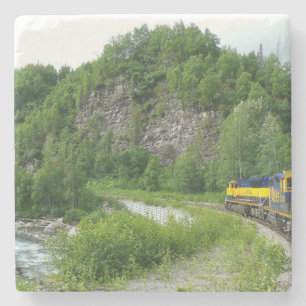 Denali Express Alaska Zug Urlaubsfotografie Steinuntersetzer