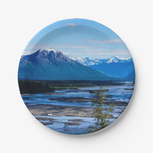 Denali-Gebirgskette Pappteller (Vorderseite)