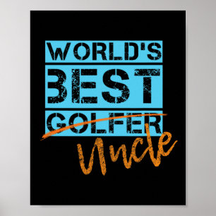 Denali Golf Tees Herren Lustiger Onkel Golf Poster