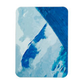 Denali in Wolken Abstrakter Impressionismus Magnet (Vertikal)