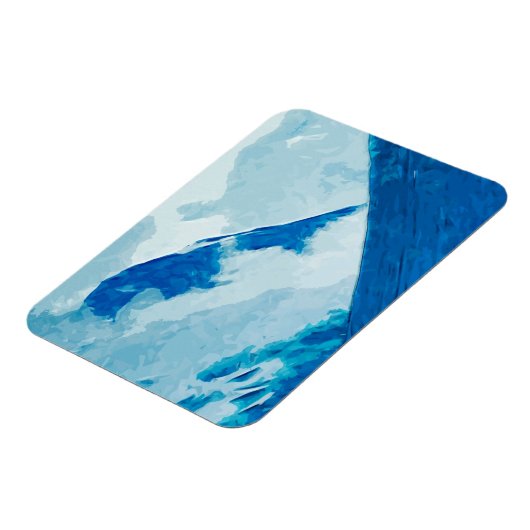 Denali in Wolken Abstrakter Impressionismus Magnet (Linke Seite)