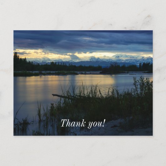 Denali Midnight Sunset Postkarte (Vorderseite)