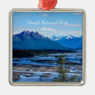 Denali Mountain Range Ornament Souvenir Aus Metall