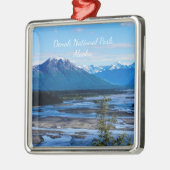 Denali Mountain Range Ornament Souvenir Aus Metall (Links)