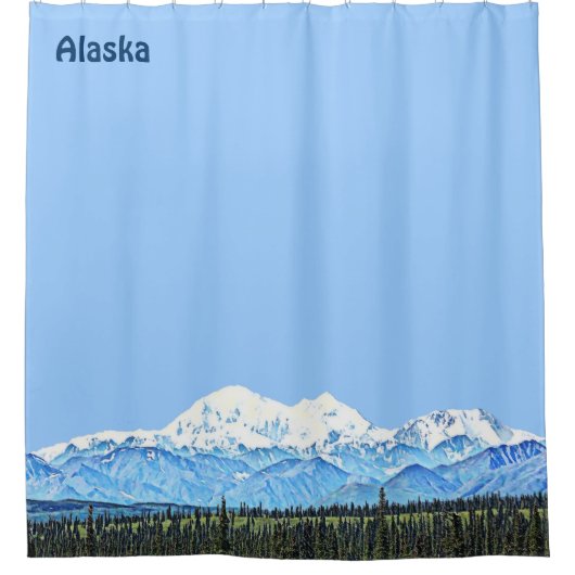 Denali (Mt. McKinley) Duschvorhang (Vorderseite)