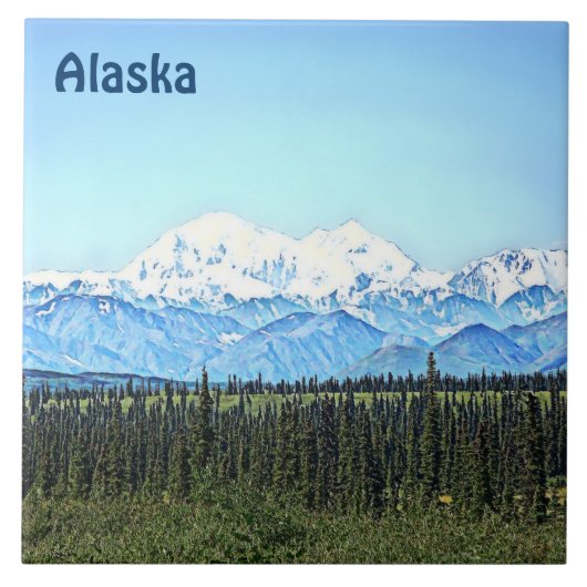 Denali (Mt. McKinley) Fliese (Vorderseite)