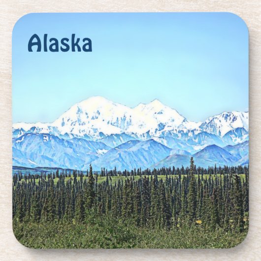 Denali (Mt. McKinley) Getränkeuntersetzer (Vorderseite)