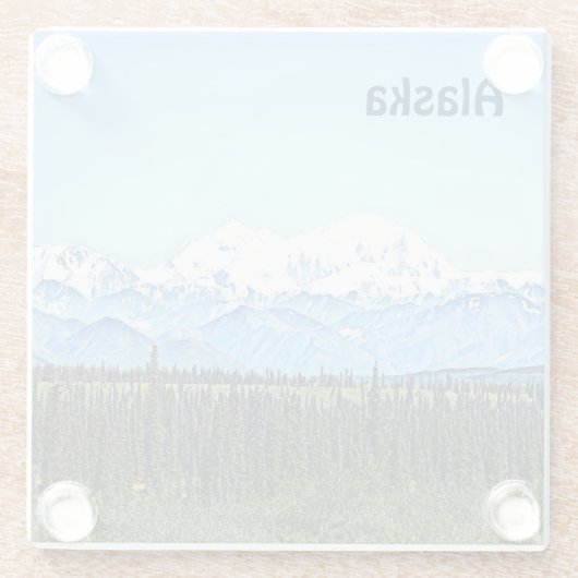 Denali (Mt. McKinley) Glasuntersetzer (Rückseite)