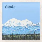 Denali (Mt. McKinley) Glasuntersetzer (Vorderseite)