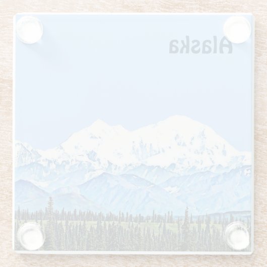 Denali (Mt. McKinley) Glasuntersetzer (Rückseite)