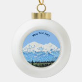Denali (Mt. McKinley) Keramik Kugel-Ornament (Vorderseite)