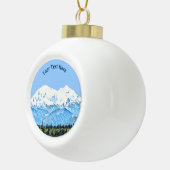 Denali (Mt. McKinley) Keramik Kugel-Ornament (Rechts)