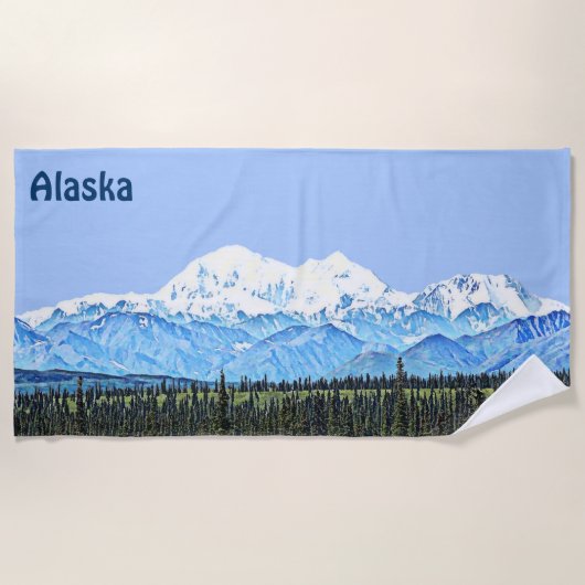 Denali (Mt. McKinley) Strandtuch (Vorderseite)