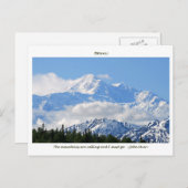 Denali / Mtnas rufen - J Muir/mit Grenze an Postkarte (Vorne/Hinten)