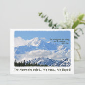 Denali: Mtns nannte - wir Eloped! Einladung (Stehend Vorderseite)