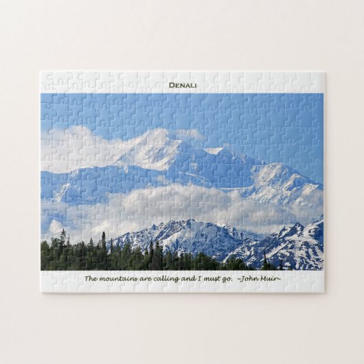 Denali/Mtns nennen-J Muir/mit Grenze Puzzle (Horizontal)