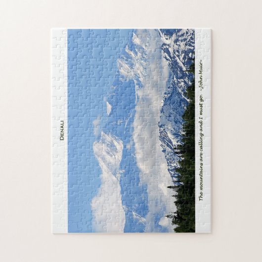 Denali/Mtns nennen-J Muir/mit Grenze Puzzle (Vertikal)