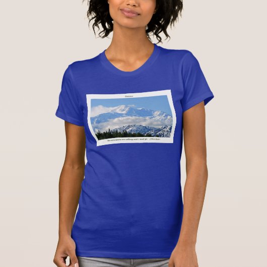 Denali/Mtns nennen-J Muir/mit Grenze T-Shirt (Vorderseite)