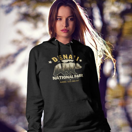 Denali National Park Alaska Forest Landscape Hoodie