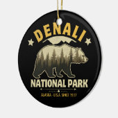 Denali National Park Alaska Forest Landscape Keramik Ornament (Links)