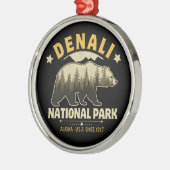 Denali National Park Alaska Forest Landscape Ornament Aus Metall (Links)