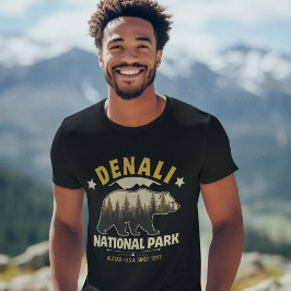Denali National Park Alaska Forest Landscape T-Shirt