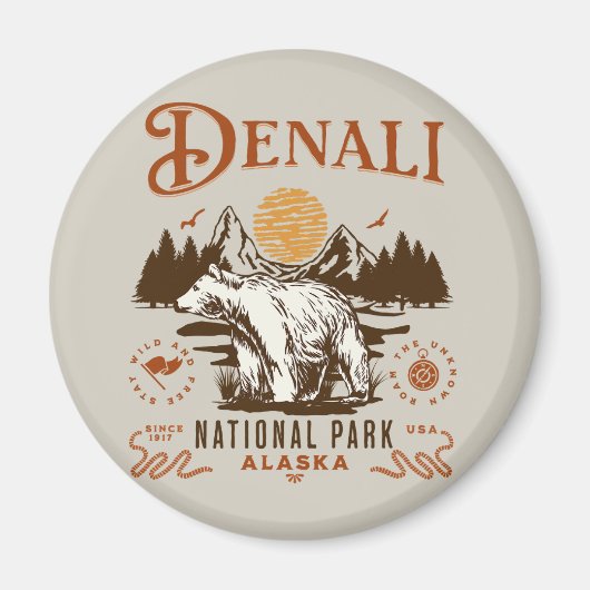 Denali National Park Alaska Magnet (Vorne)