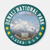 Denali National Park Alaska Since 1917 Magnet (Vorne)