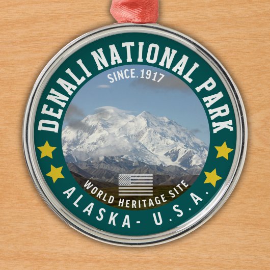 Denali National Park Alaska Since 1917 Ornament Aus Metall