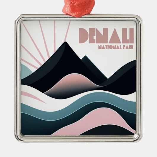 Denali National Park Colored Hills Ornament Aus Metall (Vorne)