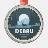 Denali National Park Deer Ornament Aus Metall (Vorne)