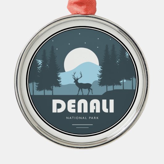 Denali National Park Deer Ornament Aus Metall (Vorne)