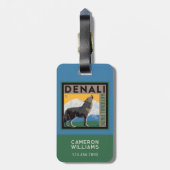 Denali National Park | Howling Wolf Gepäckanhänger (Rückseite vertikal)