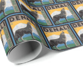 Denali National Park | Howling Wolf Geschenkpapier (Rolleneckpunkt)