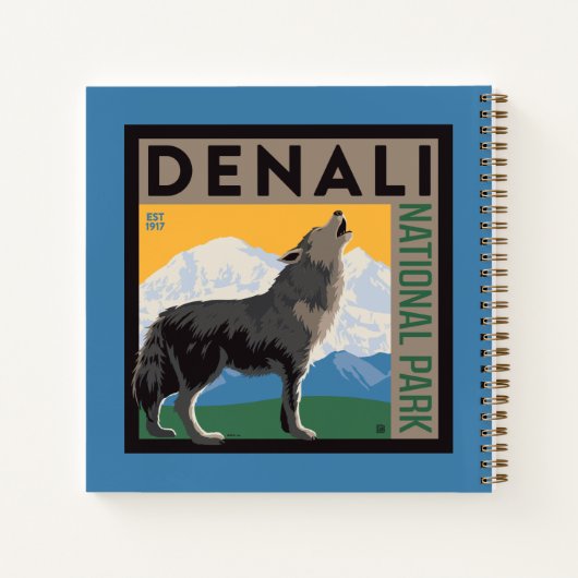 Denali National Park | Howling Wolf Notizblock (Rückseite)