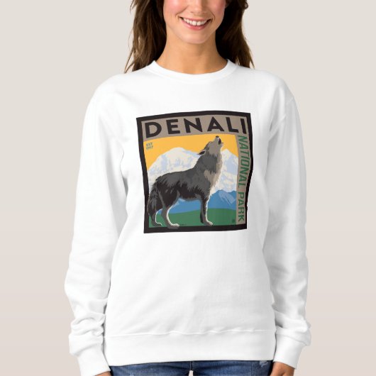Denali National Park | Howling Wolf Sweatshirt (Vorderseite)